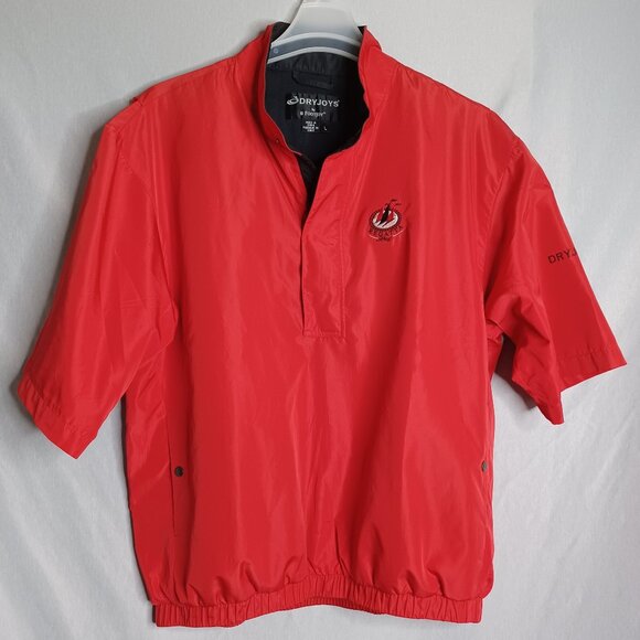 DryJoy by FootJoy Golf Jacket Mens Large Red Pullover Water Resist Regatta Bay - Picture 1 of 12